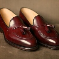 Men's Maroon Loafer Tassels Slips On Party Wear Magnificent Dress Leather Shoes - Thumbnail 4