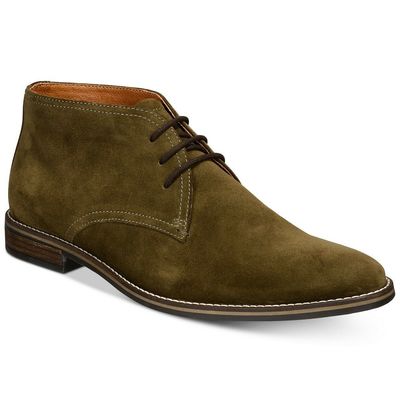 Handmade men green chukka derby rounded toe genuine suede leather lace up boots - Thumbnail 4
