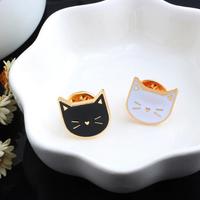 2 Pcs / Set Cartoon Cute Cat Brooch Pin - Thumbnail 1