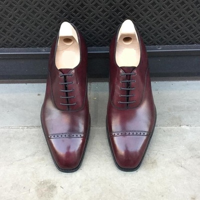 Handmade Men's Best Ox Blood Oxfords Leather Formal Custom Made Dress Shoes