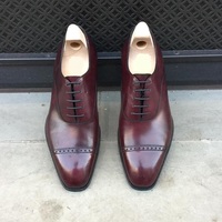 Handmade Men's Best Ox Blood Oxfords Leather Formal Custom Made Dress Shoes - Thumbnail 4