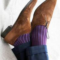 Handmade Brown Suede Leather Derby Formal shoes Custom made dress shoes - Thumbnail 1