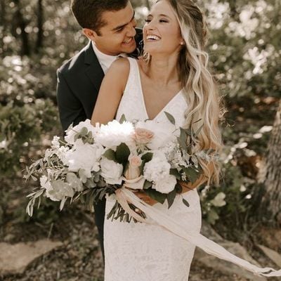 Lace wedding dress sexy deep v neck wedding bridal bridal gowns