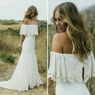 Simple wedding dress off the shoulder lace wedding bridal gowns