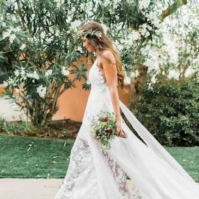 Lace wedding dress boho beach wedding dress bridal gowns