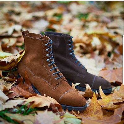 Handmade ankle high suede leather dress formal boots custom made boots for men - Thumbnail 3