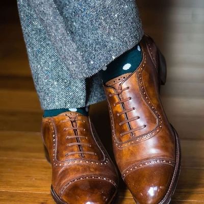 Handmade men's best brown leather oxfords formal shoes, custom made dress shoes