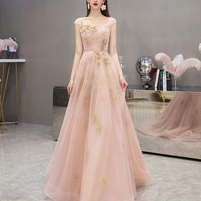 High quality a line tulle long prom dress formal dress - Thumbnail 3