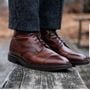 Handmade Leather Brown Ankle high Boots Dress Formal Boots For men-1