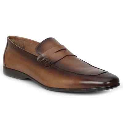  Handmade leather two-tone brown slippers for men