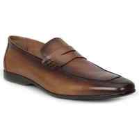  Handmade leather two-tone brown slippers for men - Thumbnail 4