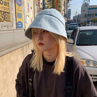 Free Shipping-DENIM BUCKET HAT - Thumbnail 1