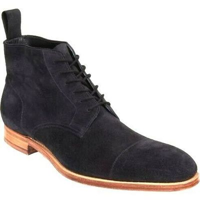  leather jodhpur boots for men handmade black suede made to measure men - Thumbnail 1