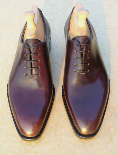 New Men Handmade Decent Dark Brown Anniversary Lace Up Shoes In Genuine Leather