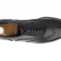 On Market Demand Black Handmade Brogue Wingtip Pure Leather Shoes For Men - Thumbnail 2