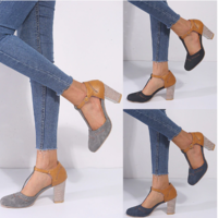 Stylish Round Toe Platform Sandals - Thumbnail 2