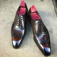  Handmade Leather Laces for Men's Formal Personalized Dress Shoes - Thumbnail 1