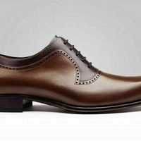 Top Quality Brown Handmade Derby Oxford Shoes for men custom made Dress shoes - Thumbnail 4