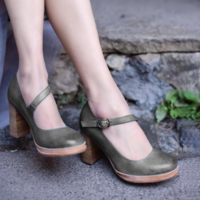 Classy Vintage Design High Heel Shoes - Thumbnail 4