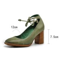 Chic Vintage Style Patent Leather High Heels Shoes - Thumbnail 4