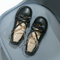 Kawaii Cross Strap Shoes with Bow - Thumbnail 4