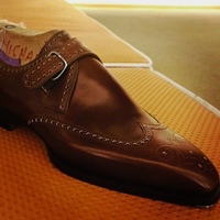 Trendy Customize Handmade Dark Brown Monk Strap Dress Pant Shoes For Gentlemen In Genuine Leather - Thumbnail 1