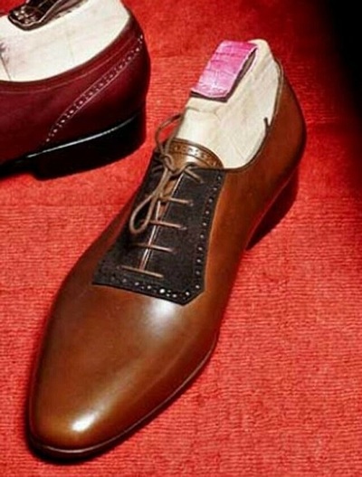 Handmade brown leather shoes, men dress lace up shoes, office shoes for men