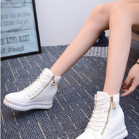 Stylish Wedge Casual Shoes with Zipper - Thumbnail 1