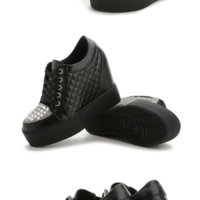 Rhinestone Platform Sneakers - Thumbnail 3