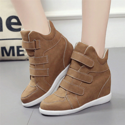 Platform casual wedge sneaker shoes