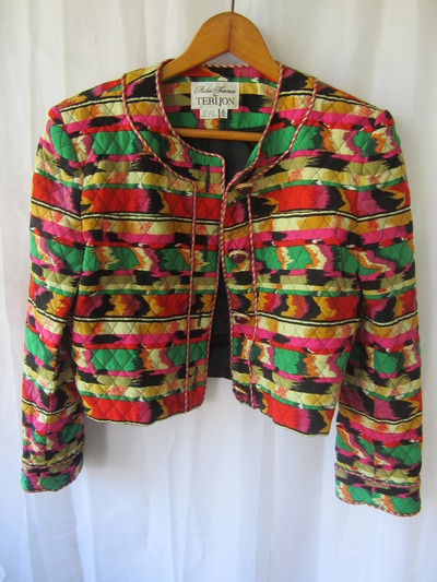 Uptown designer crop jacket. rickie freeman for teri jon. as seen on tv personality lala vazquez