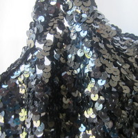 Vntg Black Sequins Tank - Thumbnail 1