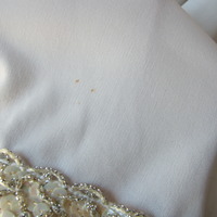 Vntg Pearl White Embellished Tunic Blouse - Thumbnail 3