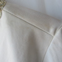 Vntg Pearl White Embellished Tunic Blouse - Thumbnail 4