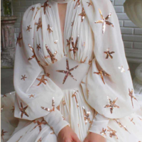 Beautiful Sequined Long Sleeve Maxi Dress - Thumbnail 1
