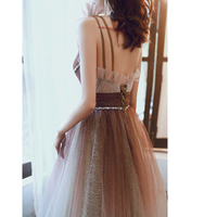 Stylish tulle sequins prom dress evening dress - Thumbnail 4