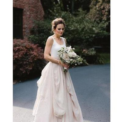 White and blush wedding dresses bohemian scoop ruffles chiffon 2019 simple new beach bridal gowns romantic custom made floor length