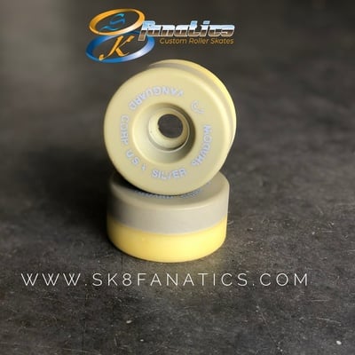 Vanguard silver shadow urethane roller skate wheels (1 set)