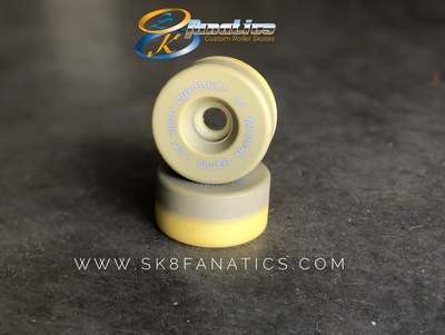 Vanguard Silver Shadow Urethane Roller Skate Wheels (1 set)