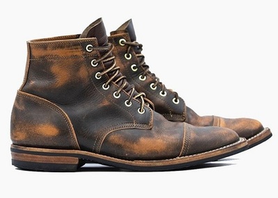 Handmade Men’s Tan Brown Color Lace Up Boots, Distress Leather High Ankle Cap Toe Boots