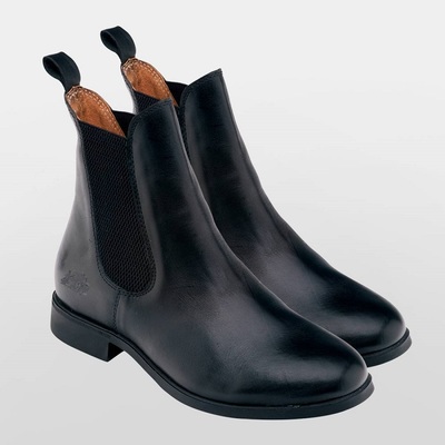 Men's Black leather chelsea boots custom leather jodhpurs boots for men