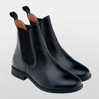 Men's Black leather chelsea boots custom leather jodhpurs boots for men - Thumbnail 4