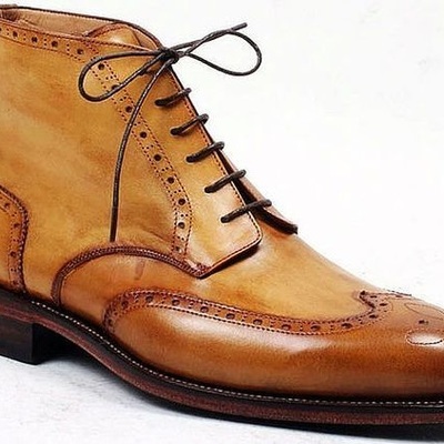 Handmade leather men's chukka boots custom leather jodhpurs boots for men - Thumbnail 2