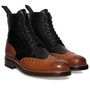 Two Tone Leather Boots for Men Custom Made Brogue Boots for Men Top Quality Shoe-4