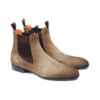 Two Tone Leather Boots for Men Custom Made Chelsea Boots for Men Top Quality - Thumbnail 4