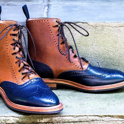 Handmade leather lace up dress boots for men lace up boots custom made man boots - Thumbnail 4