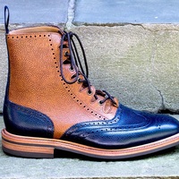 Handmade leather lace up dress boots for men lace up boots custom made man boots - Thumbnail 1