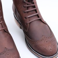Handmade leather lace up dress boots for men lace up boots custom made man boots - Thumbnail 1