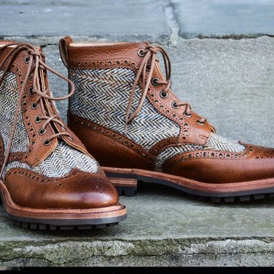 Handmade leather lace up dress boots for men lace up boots custom made man boots - Thumbnail 3