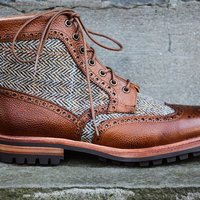 Handmade leather lace up dress boots for men lace up boots custom made man boots - Thumbnail 1